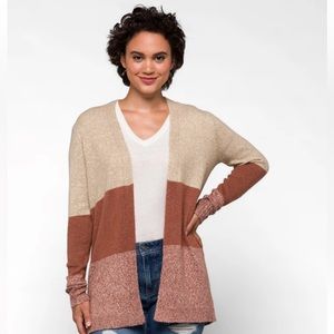 NWOT pink clover colorblock cardigan